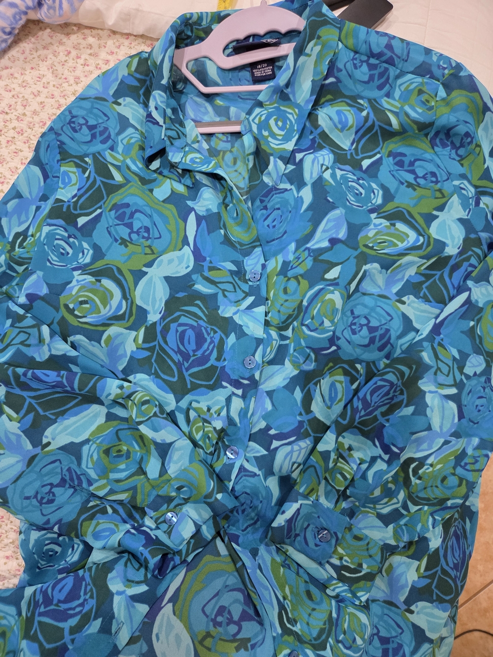 Venezia Sheer Polyester Long Sleeve Blouse 18/20